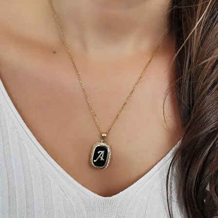 Yeni Trend Altın Harf Kolye (Tüm Harfler) (KLY0270)