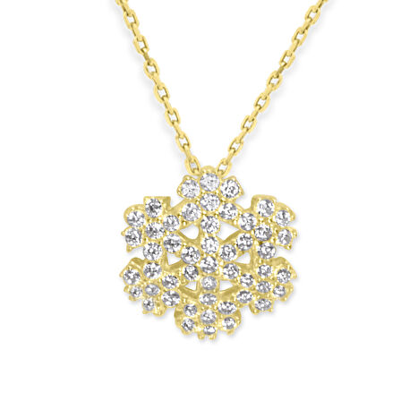 Altın Kar Tanesi Kolye (KLY0292)