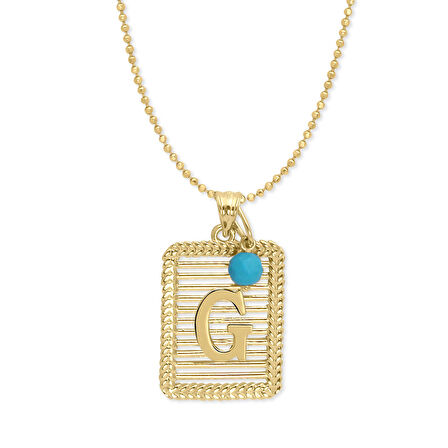 Tasarım Yeni Model Altın G Harfi Kolye (KLY0513)