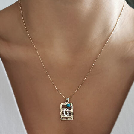 Tasarım Yeni Model Altın G Harfi Kolye (KLY0513)