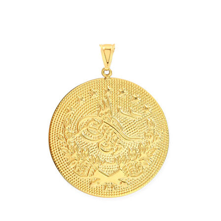 3 Cm Altın Tuğralı Kolye Ucu (KLY0544)