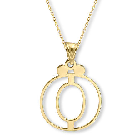 Altın Taşsız Ö Harfi Kolye (KLY0634)