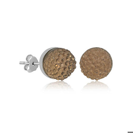 Gümüş Kristal Çivili Kadın Küpe