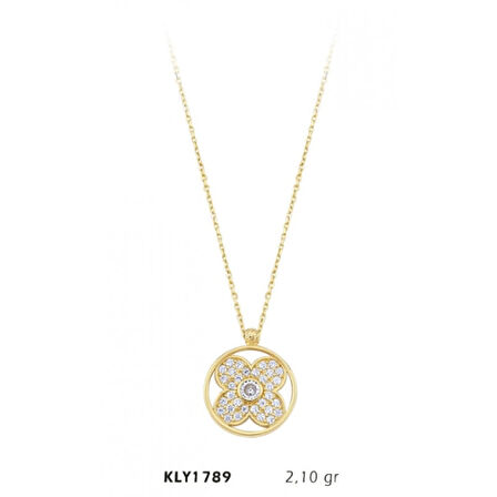 14 Ayar Altın Çiçek Kolye KLY1789