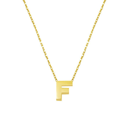 F Harfi 14 Ayar Minimal Kolye KLY2017