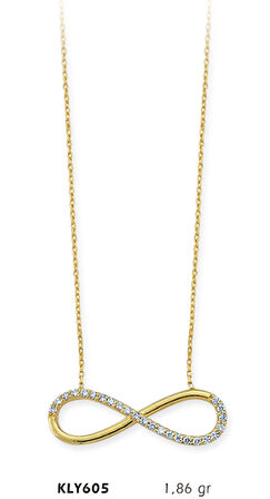 14 Ayar Altın Sonsuzluk Kolye KLY605