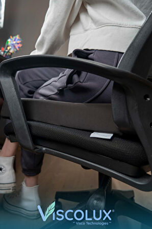 Kare Ortopedik Minder - Kare Oturma Minderi Tekerlekli Sandalye Ofis Araba Minderi Siyah