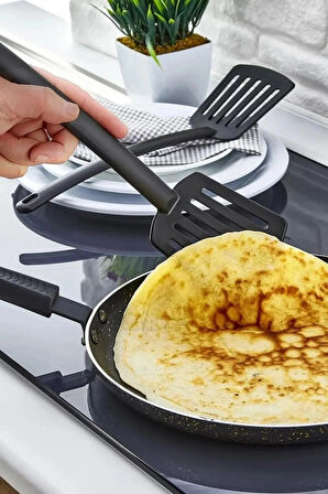 1 Adet Pratik Yanmaz Yapışmaz Teflon Spatula- 220 Dereceye Dayanıklı Teflon Servis Sıpatulası