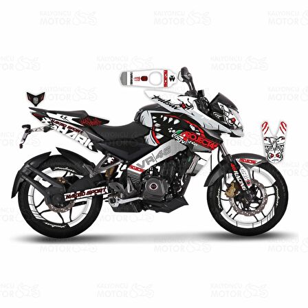 Bajaj Pulsar 200 NS Rossi Sticker Set Beyaz