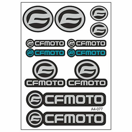 CF Moto Sticker Seti Gri