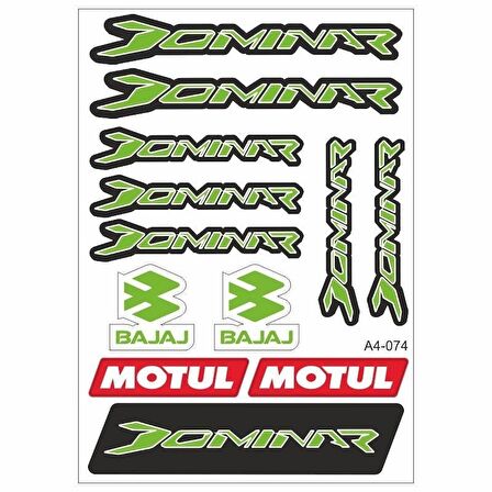 Bajaj Dominar Yeşil Sticker Seti