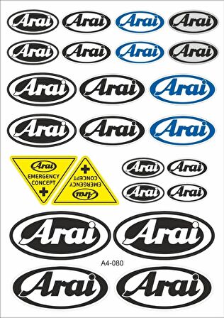 Arai A4 Sticker Set