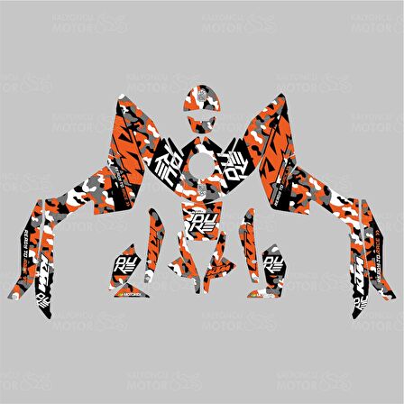 KTM Duke 200 Camouflage Design Sticker Set  (2011-2016)