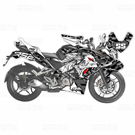 Bajaj Pulsar RS 200 Tiger Camo Design Sticker Set