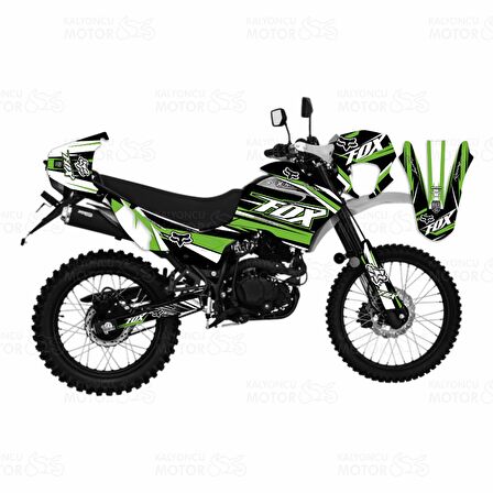 Mondial X-Treme Max 200 i Fox Design Sticker Set Yeşil-Beyaz