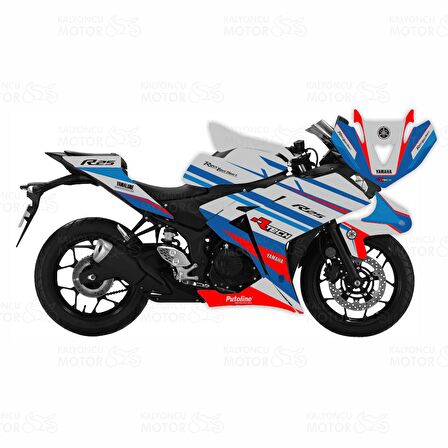 Yamaha YZF R25 R Tech Design Sticker Set