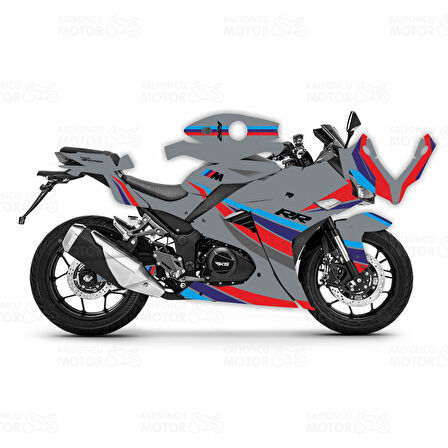 RKS R250 M Power Design Motosiklet Sticker Set Nardo Gri