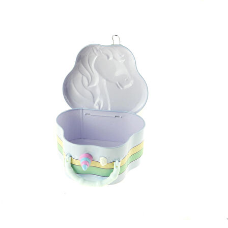 Kumbara Metal Unicorn Desenli Kilitli Kumbara