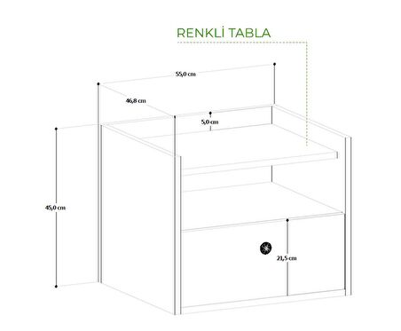 Mono Komodin - Tek Çekmeceli 