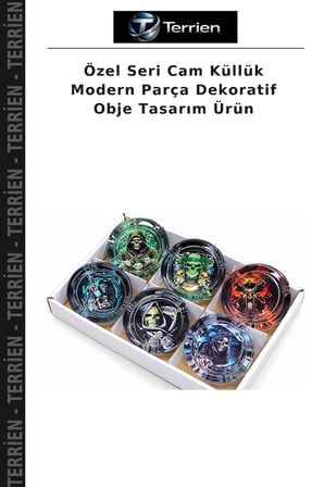 Özel Seri Cam Küllük Modern Parça Dekoratif Obje Tasarım Ürün