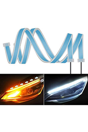 Togg T10X Uyumlu Far Üstü Gündüz Ledi, Far İçi Kayar Led 60 cm Selamlamalı