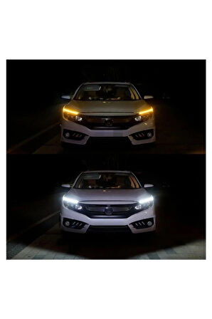 Toyota Corolla E210 2019-2024 Uyumlu Far Üstü Gündüz Ledi, Far İçi Kayar Led 60 cm Selamlamalı