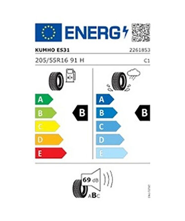 Kumho 205/55R16 91H Ecowing ES31 Yaz Lastiği 2025