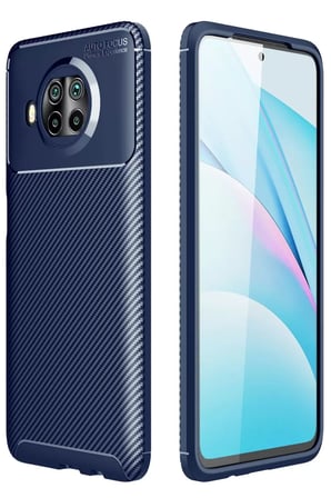 Newface Xiaomi Mi 10T Lite Kılıf Auto Focus Karbon Kapak - Lacivert