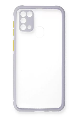 Newface Samsung Galaxy M31 Kılıf Miami Şeffaf Silikon - Lila