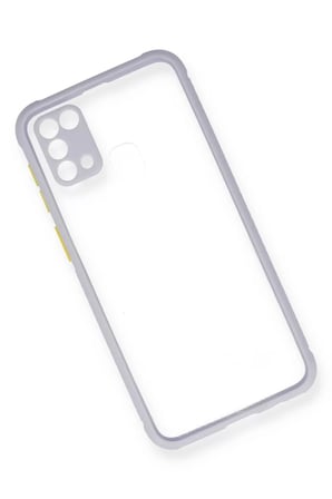 Newface Samsung Galaxy M31 Kılıf Miami Şeffaf Silikon - Lila