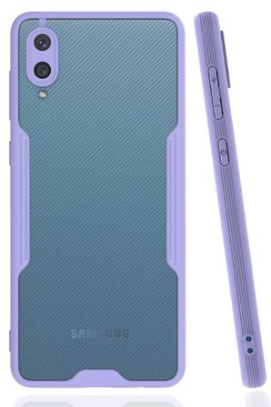 Newface Samsung Galaxy A02 Kılıf Platin Silikon - Lila