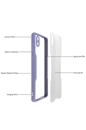 Newface Samsung Galaxy A02 Kılıf Platin Silikon - Lila