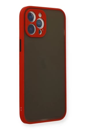 Newface Apple iPhone 12 Pro Kılıf Montreal Silikon Kapak - Kırmızı