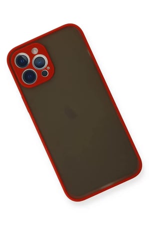 Newface Apple iPhone 12 Pro Kılıf Montreal Silikon Kapak - Kırmızı