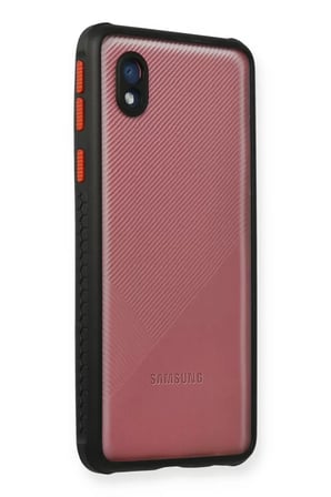 Newface Samsung Galaxy A01 Core Kılıf Miami Şeffaf Silikon - Siyah