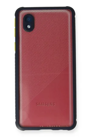 Newface Samsung Galaxy A01 Core Kılıf Miami Şeffaf Silikon - Lacivert