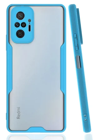 Newface Xiaomi Redmi Note 10 Pro Kılıf Platin Silikon - Mavi