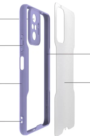 Newface Xiaomi Redmi Note 10 Pro Kılıf Platin Silikon - Mavi