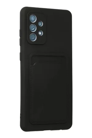 Newface Samsung Galaxy A72 Kılıf Kelvin Kartvizitli Silikon - Siyah