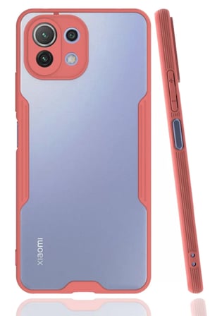 Newface Xiaomi Mİ 11 Lite Kılıf Platin Silikon - Pembe