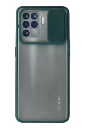 Newface Oppo Reno 5 Lite Kılıf Palm Buzlu Kamera Sürgülü Silikon - Yeşil