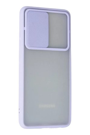 Newface Samsung Galaxy A72 Kılıf Palm Buzlu Kamera Sürgülü Silikon - Lila