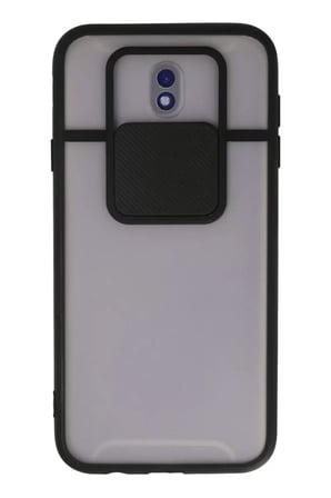 Newface Samsung Galaxy J7 Pro / J730 Kılıf Palm Buzlu Kamera Sürgülü Silikon - Siyah