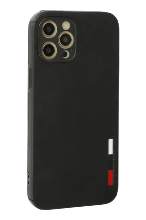 Newface Apple iPhone 12 Pro Kılıf Loop Deri Silikon - Siyah