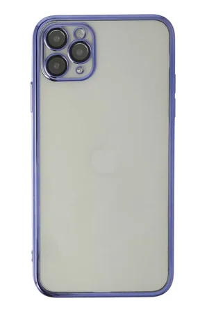 Newface Apple iPhone 11 Pro Kılıf Razer Lensli Silikon - Mor