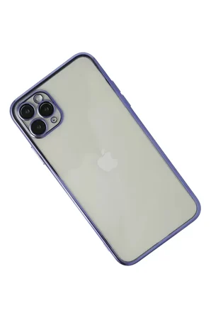 Newface Apple iPhone 11 Pro Kılıf Razer Lensli Silikon - Mor