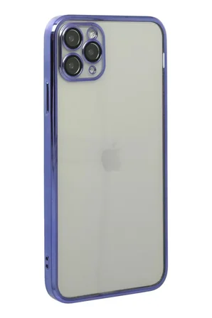 Newface Apple iPhone 11 Pro Kılıf Razer Lensli Silikon - Mor