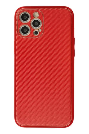 Newface Apple iPhone 12 Pro Kılıf Coco Karbon Silikon - Kırmızı