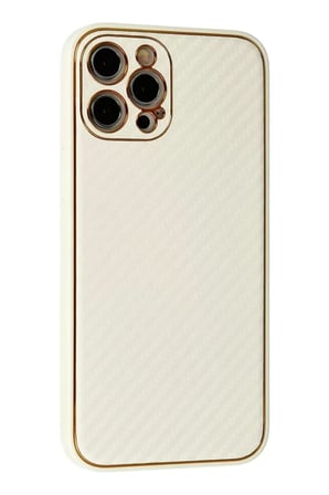 Newface Apple iPhone 12 Pro Kılıf Coco Karbon Silikon - Beyaz