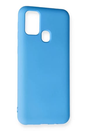 Newface Samsung Galaxy M31 Kılıf Nano içi Kadife Silikon - Mavi